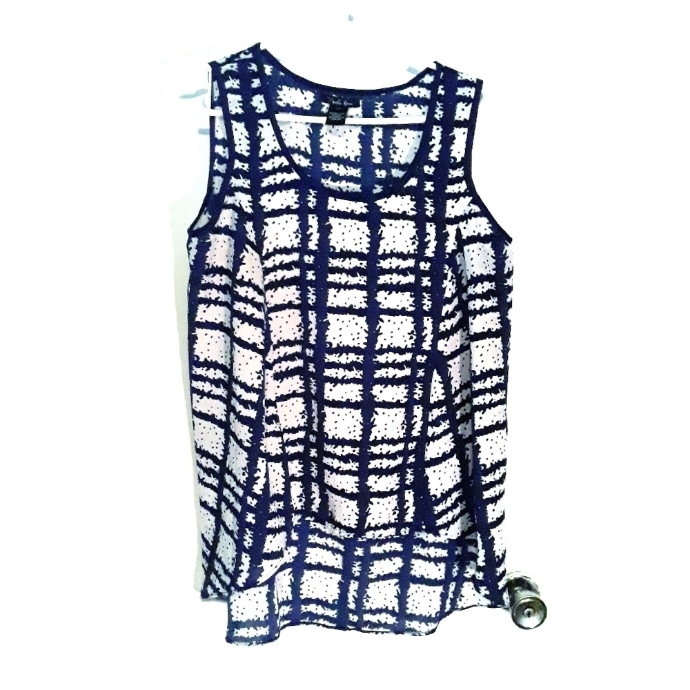 Antilia Femme navy blue & white tank
